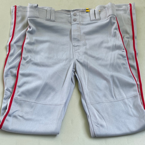 Men's Athletic Gray Pants with Red Accents - Picture 1 of 5